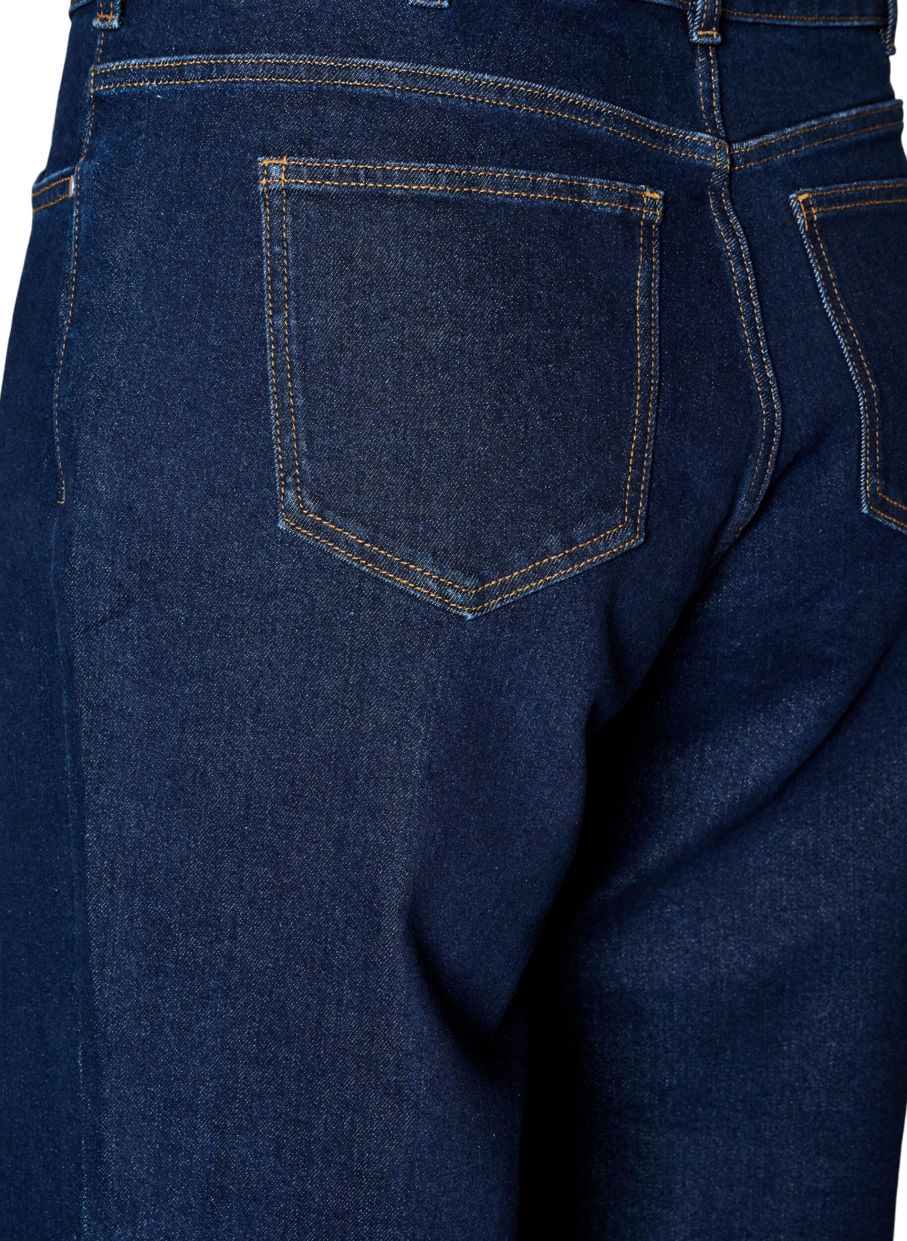 ZizziMyra jeans med h&ouml;g midja och bred passform, Bl&aring;, Packshot image number 3