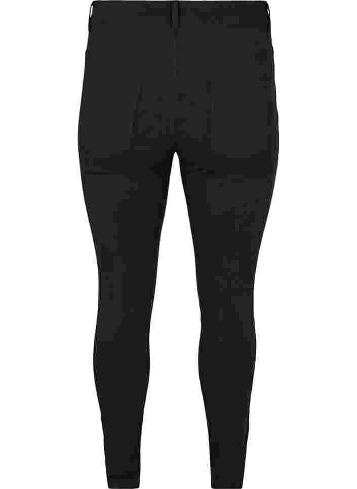 Slim fit byxor med fickor, Black, Packshot image number 1