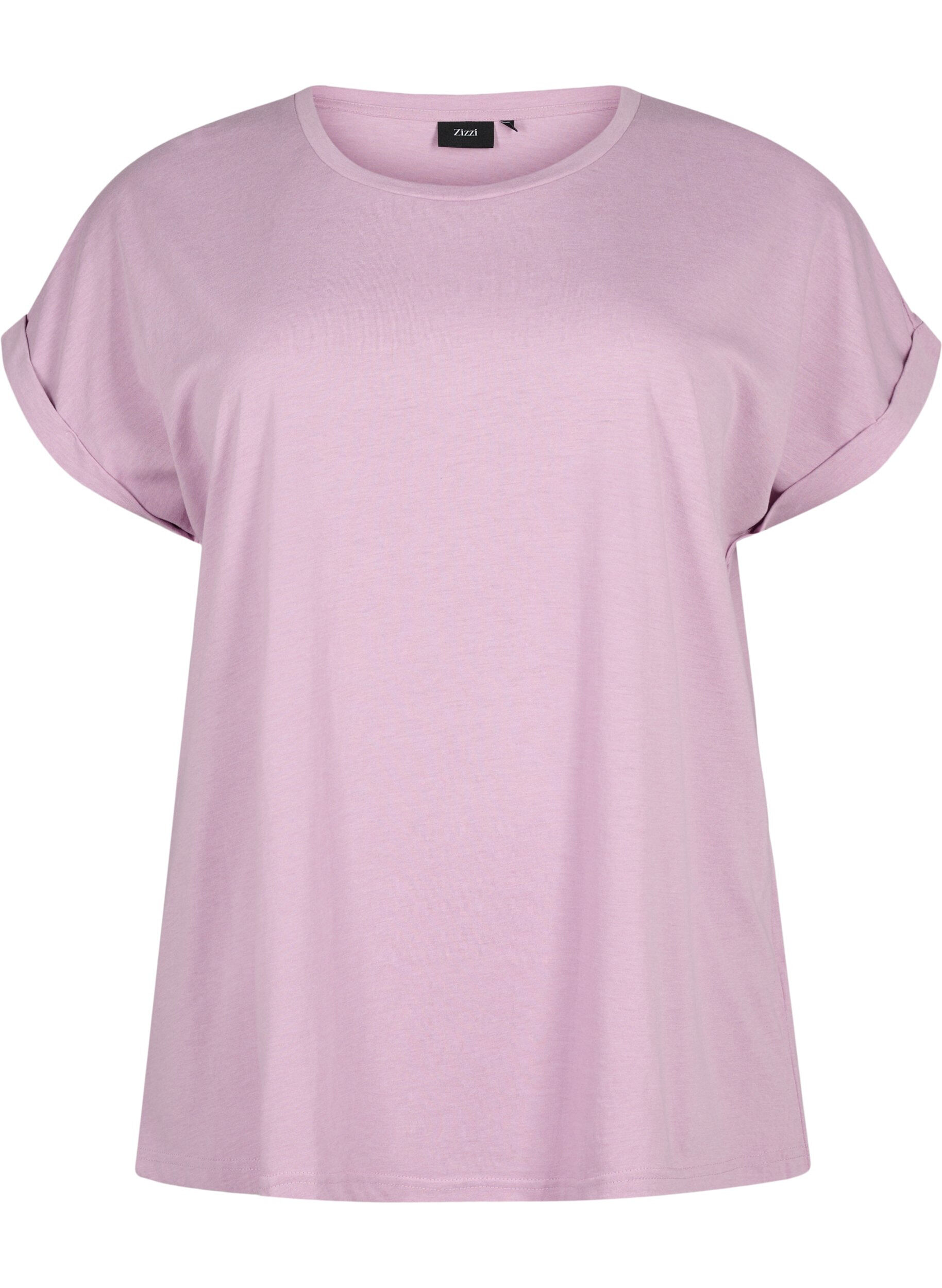 Kort&auml;rmad t-shirt i bomullsmix