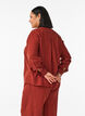 Blus i linne och viskos med v-ringning, R&ouml;d, Model image number 2