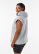 Sweatv&auml;st med huva och axelvaddar, Gr&aring;, Model image number 2