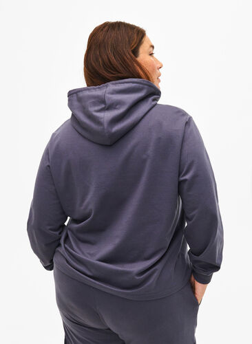Huvtröja i sweatshirt-kvalitet, Ombre Blue, Model image number 1