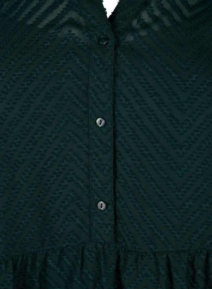 Kort klänning med volangkrage och struktur, Scarab, Packshot image number 2