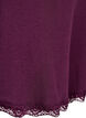 L&ouml;sa nattshorts med ribbstickad textur och spetskant, M&ouml;rk Bordeaux, Packshot image number 3