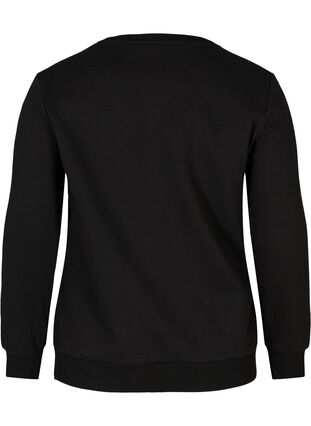 Sweatshirt med julmotiv, Black, Packshot image number 1