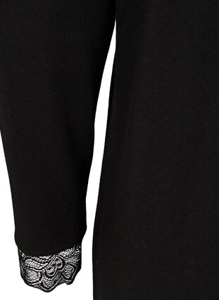 Klänning med långa ärmar, Black , Packshot image number 3