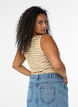 Randigt linne med ribbstruktur, Gul, Model image number 2