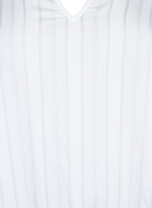 Viskosblus med 3/4-ärm och smock, Bright White, Packshot image number 2