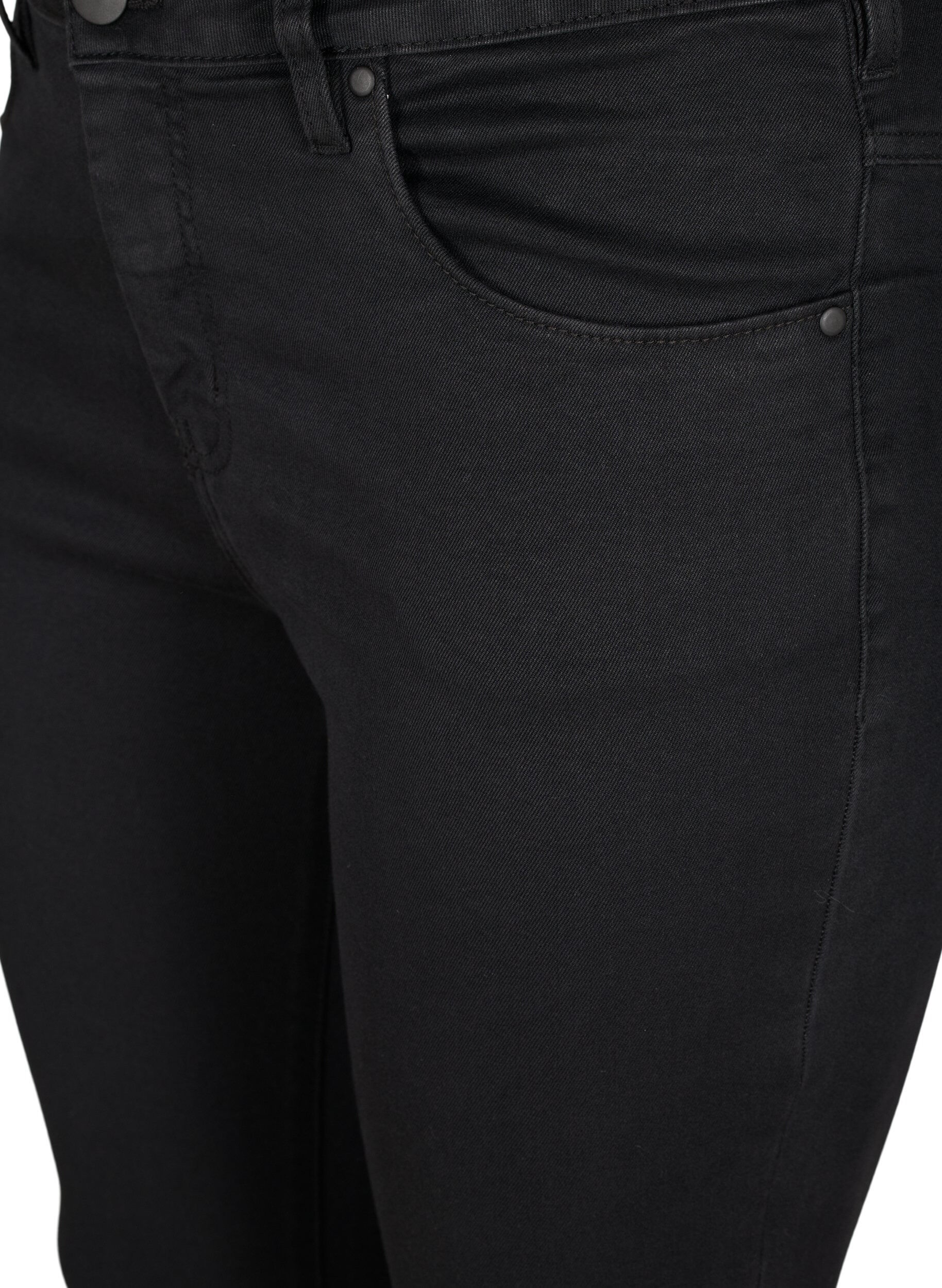 ZizziSuper slim Amy jeans med h&ouml;g midja, Black, Packshot image number 2