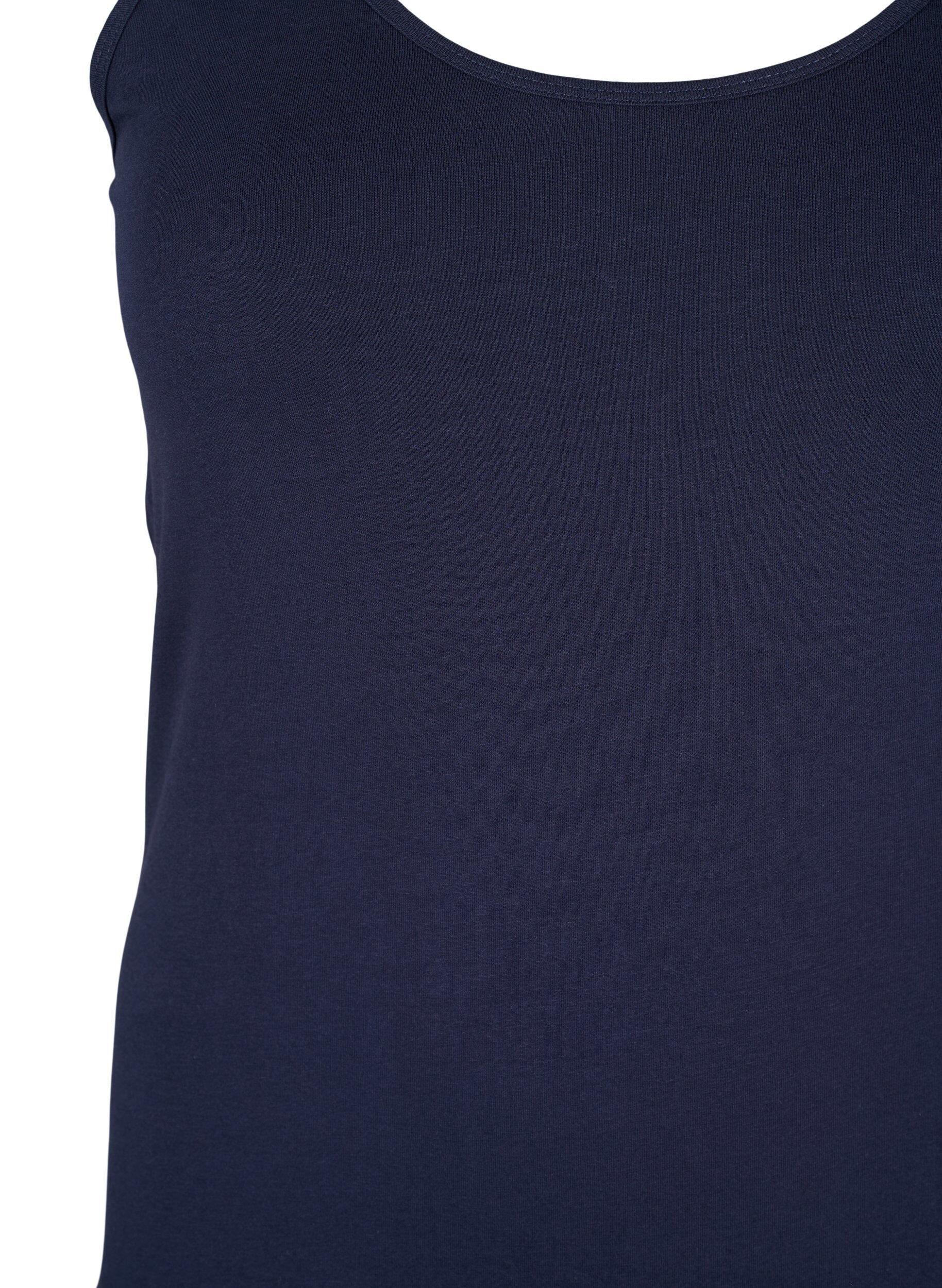 ZizziSolid f&auml;rg bas topp i bomull, Bl&aring;, Packshot image number 2