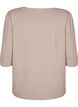 Stickad blus med broderade blommor, Simply Taupe Mel., Packshot image number 1