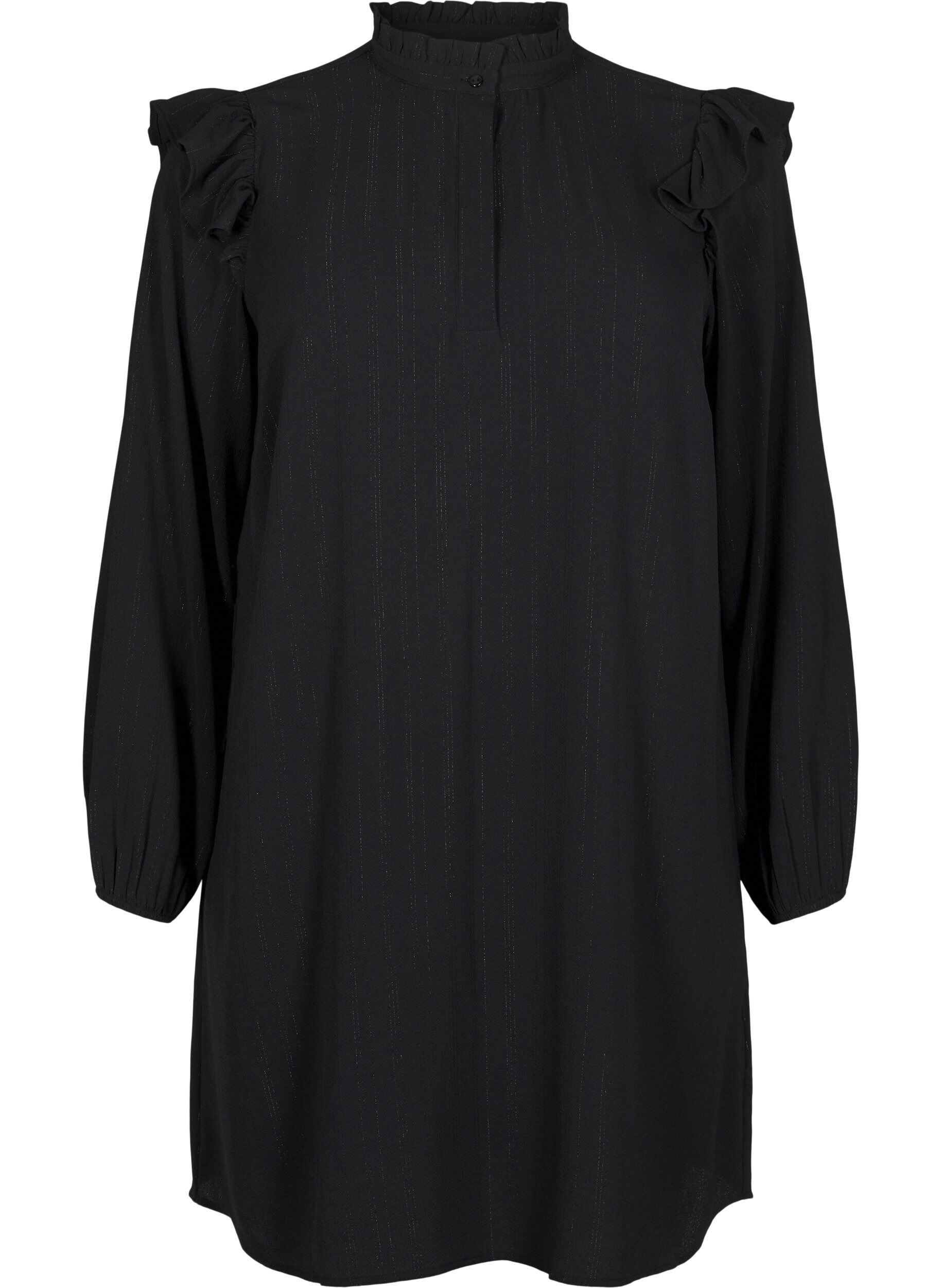 Kort kl&auml;nning med volanger och glitter