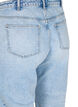 Ankellånga Vera jeans med nitar, Light blue denim, Packshot image number 3