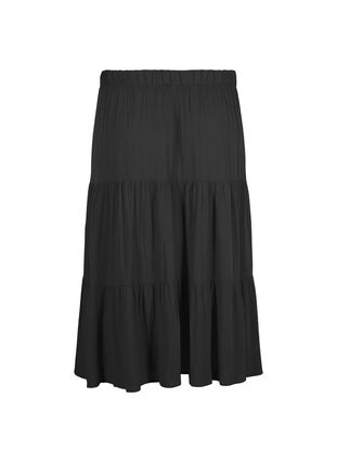 Lång kjol med resår i midjan, Black, Packshot image number 1