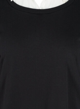 Sweatshirt med påsydd skjorta, Black, Packshot image number 2
