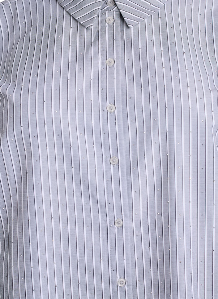 Randig skjorta med nitar, Svart, Packshot image number 2