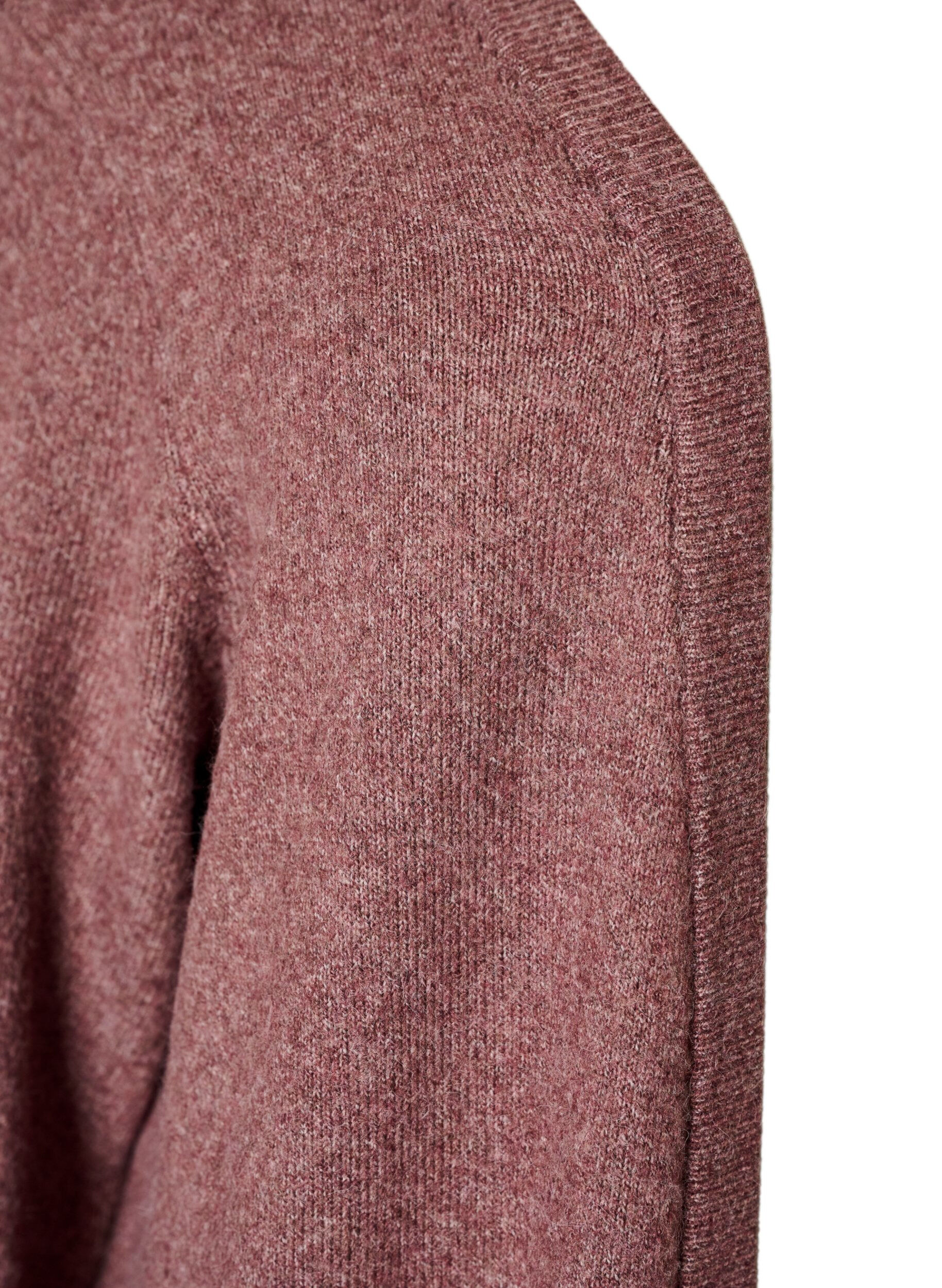 ZizziRibbstickad kofta med fickor, Rosa, Packshot image number 2