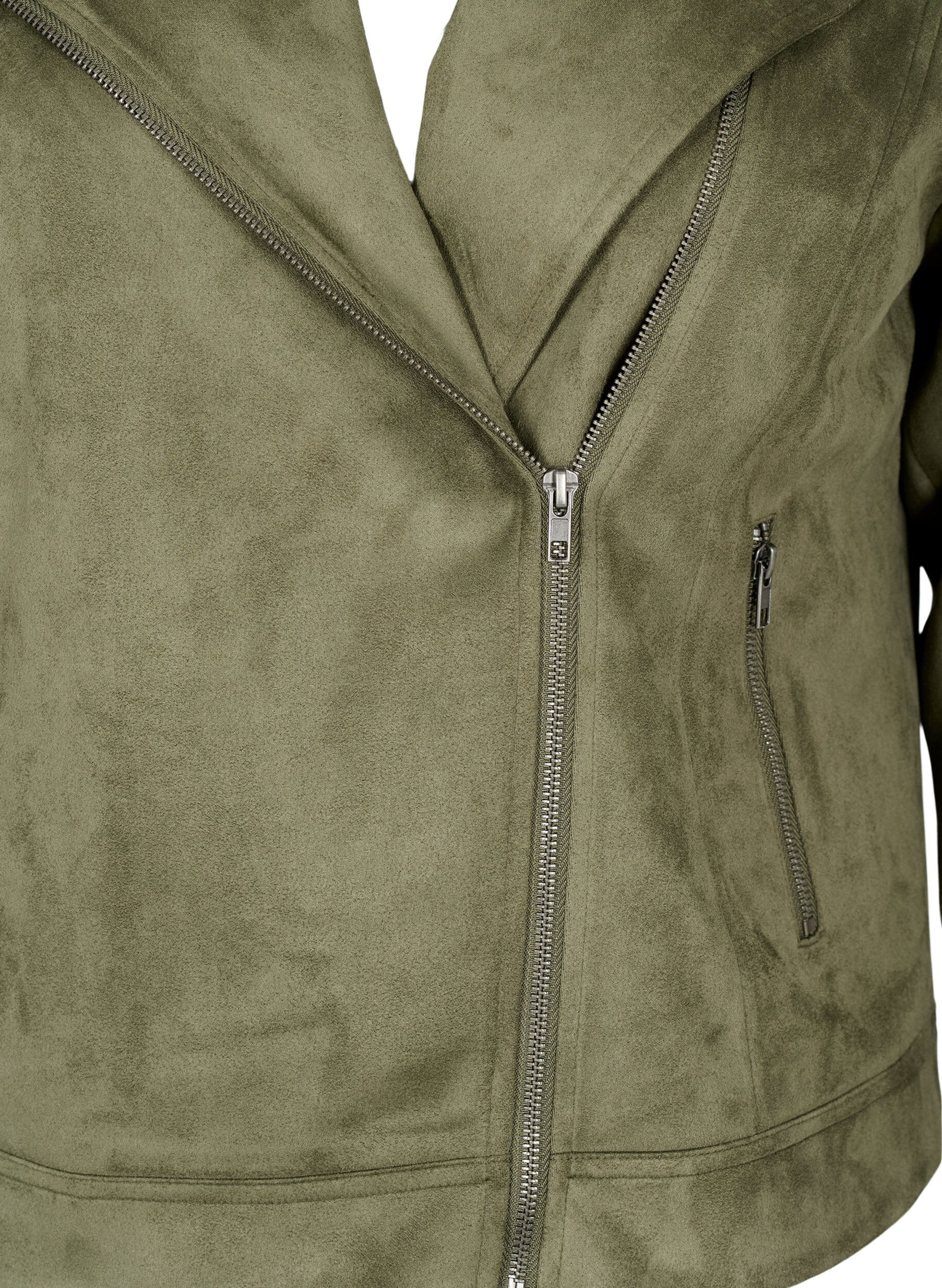 ZizziBikerjacka i mockaimitation, Dusty Olive, Packshot image number 2
