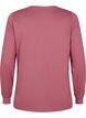 Sweatshirt med spetsdetaljer, Rose Brown, Packshot image number 1