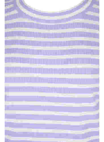 Randig ribbstickad tröja, Lavender Comb., Packshot image number 2