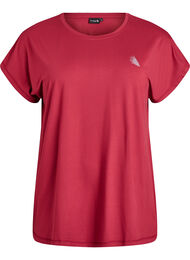 Enf&auml;rgad tr&auml;nings-T-shirt, R&ouml;d