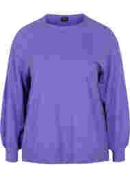 Melerad stickad tröja, Purple Opulence Mel
