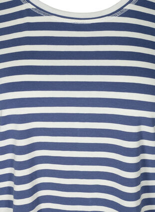 Randig t-shirt i bomull, Twilight Blue Stripe, Packshot image number 2
