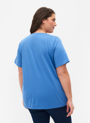 T-shirt från FLASH med tryck, Ultramarine, Model image number 1