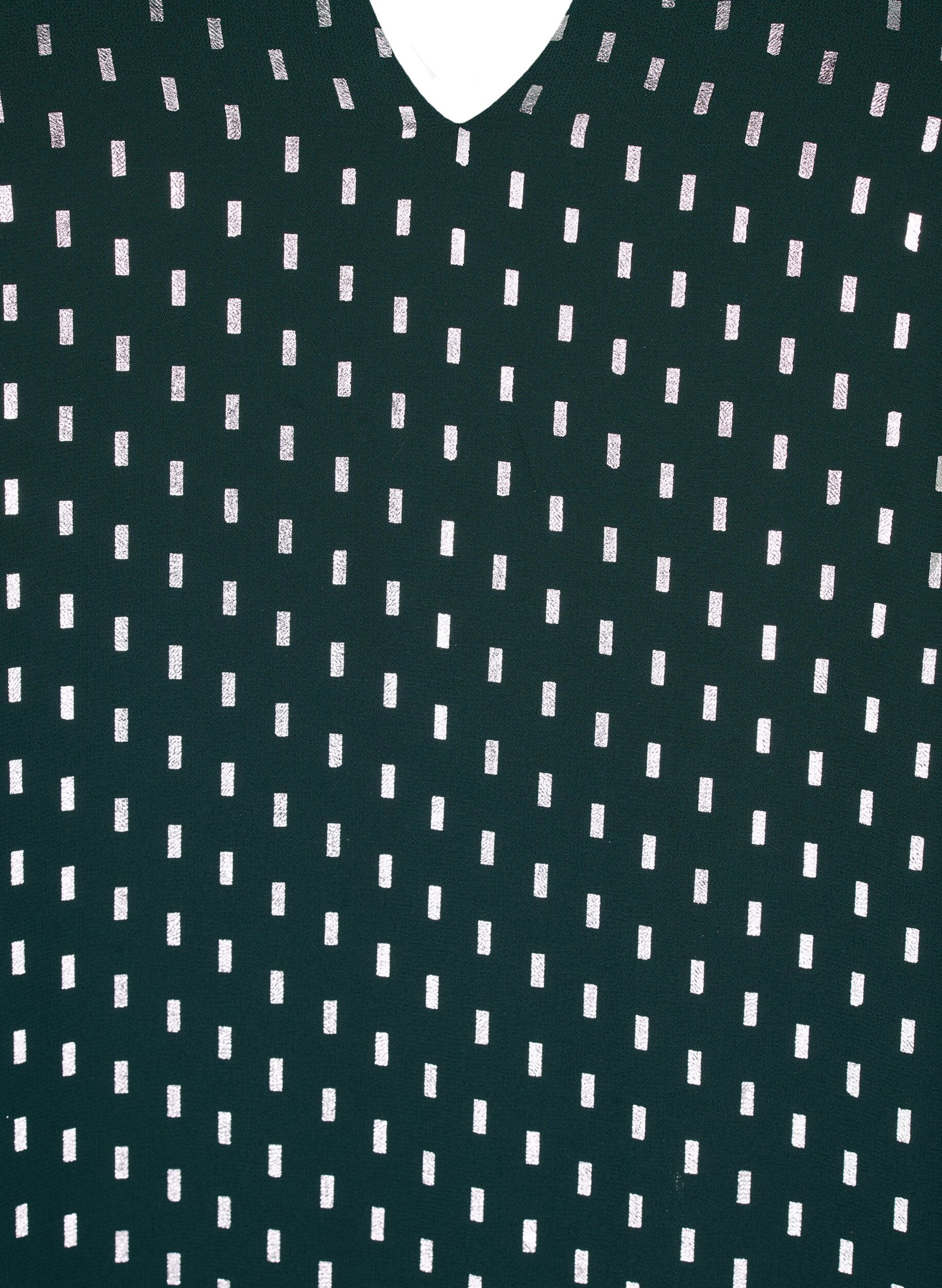 Zizzi L&aring;ng&auml;rmad kl&auml;nning med folietryck, Scarab w. Silver, Packshot image number 2