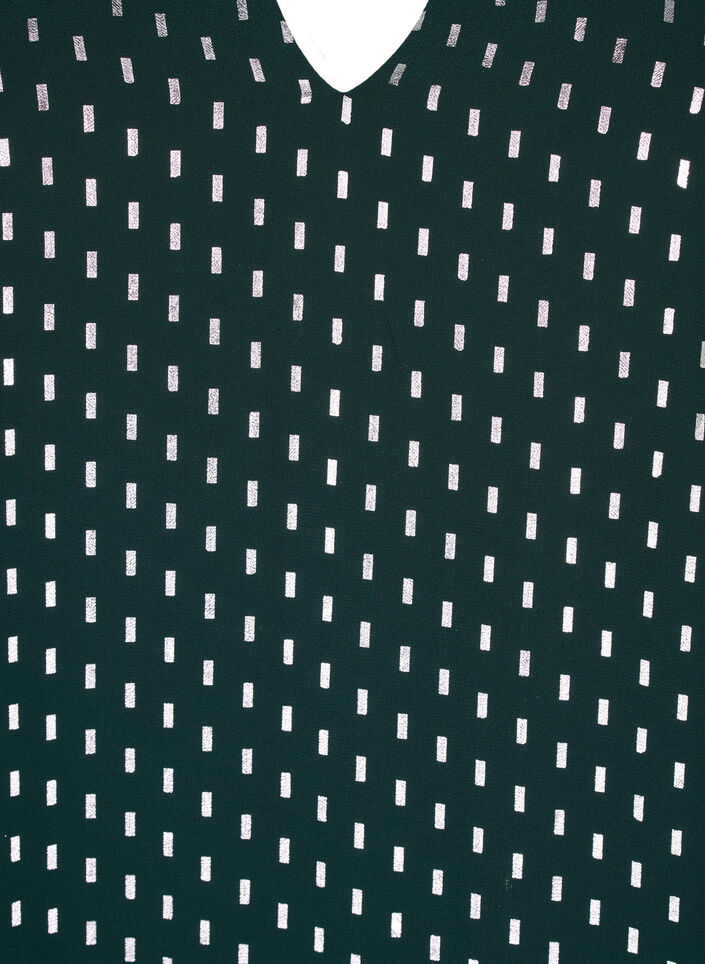 Långärmad klänning med folietryck, Scarab w. Silver, Packshot image number 2