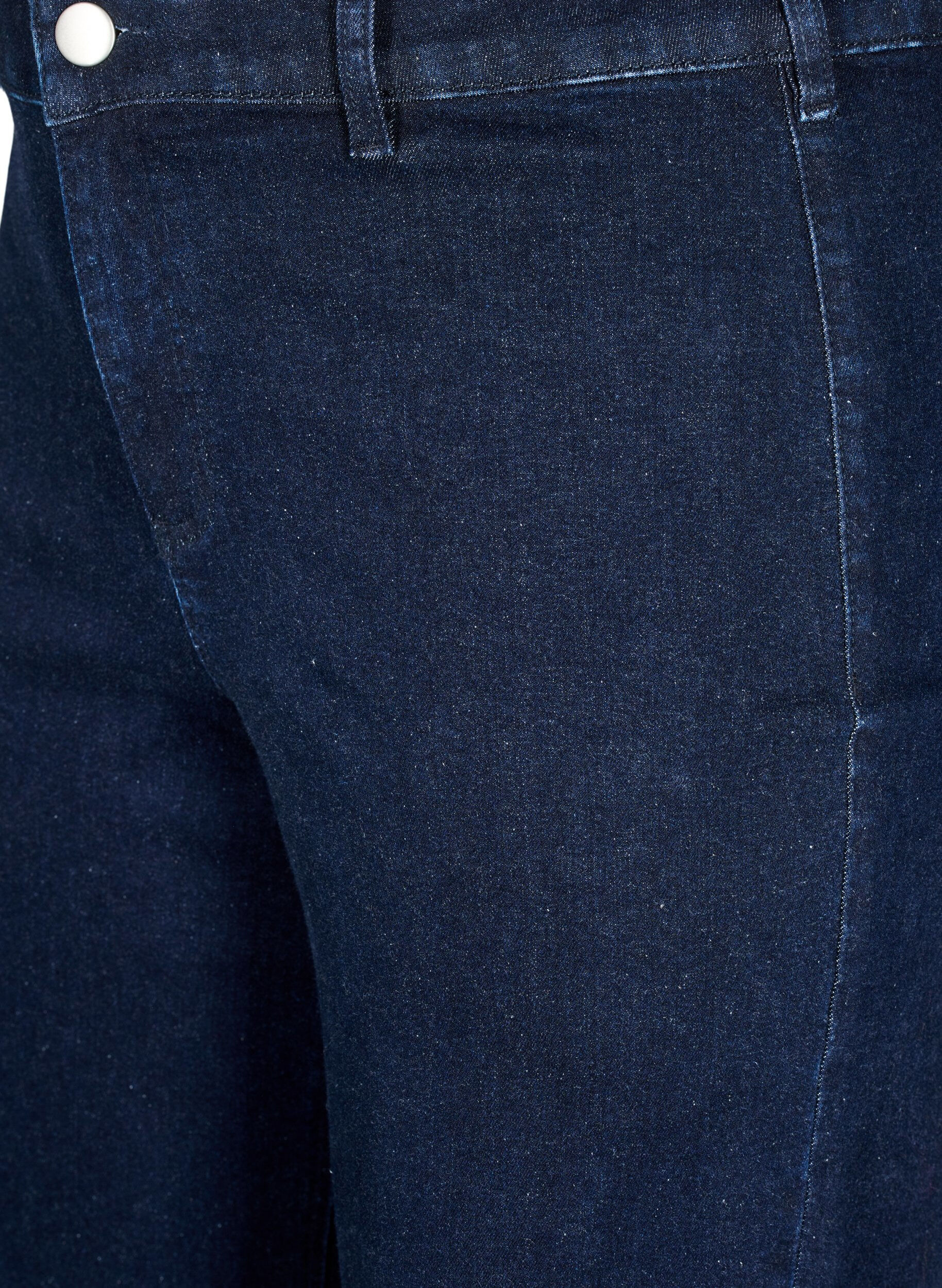 Zizzi Jeans med h&ouml;g midja och vida ben, Bl&aring;, Packshot image number 2