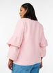 Jacka i boucl&eacute; med volangdetaljer, Rosa, Model image number 2