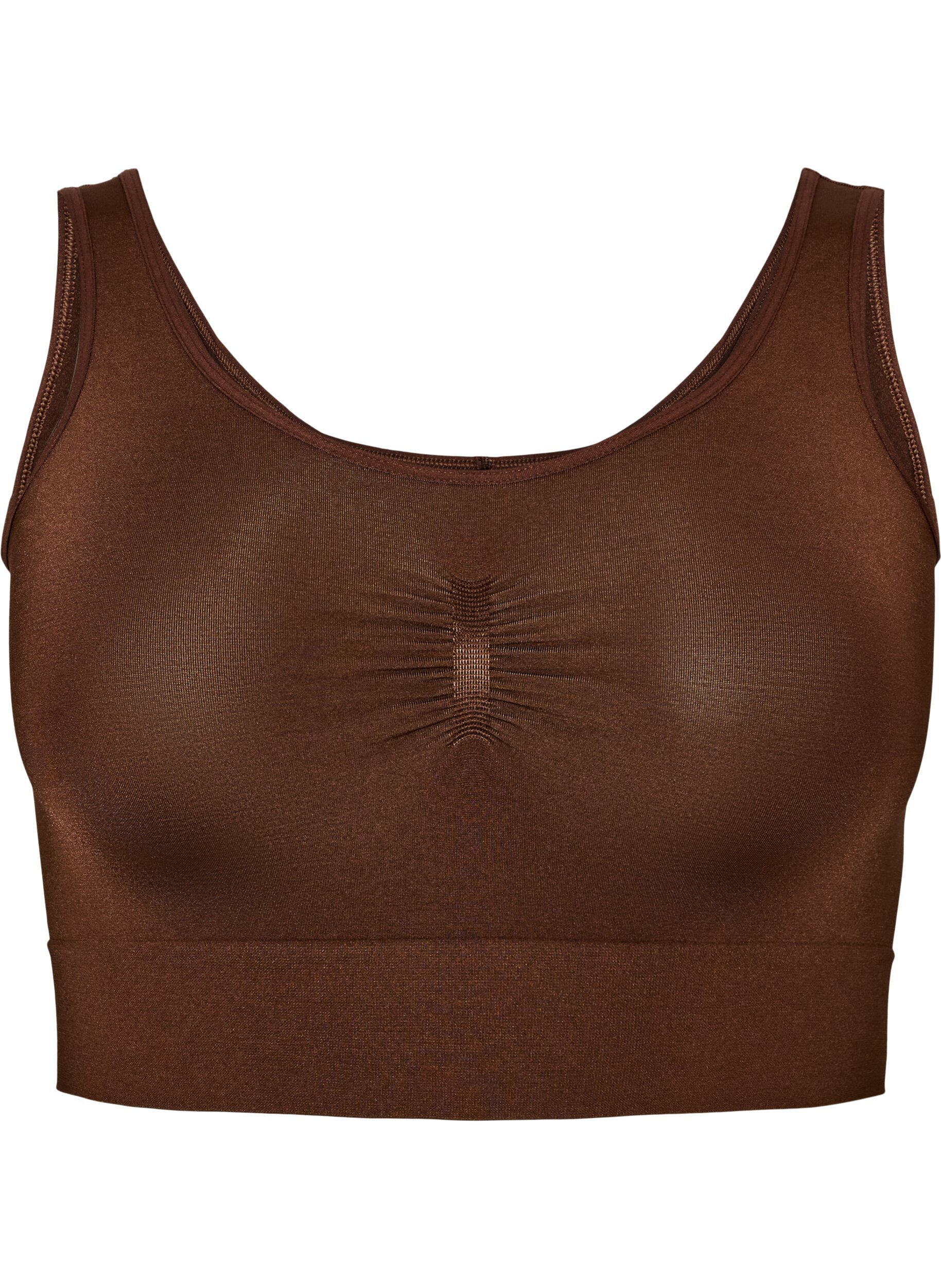 ZizziMjuk bh utan vaddering, Brun, Packshot image number 0