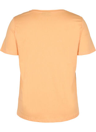 T-shirt i bomull med tryck, Apricot Nectar SUN, Packshot image number 1