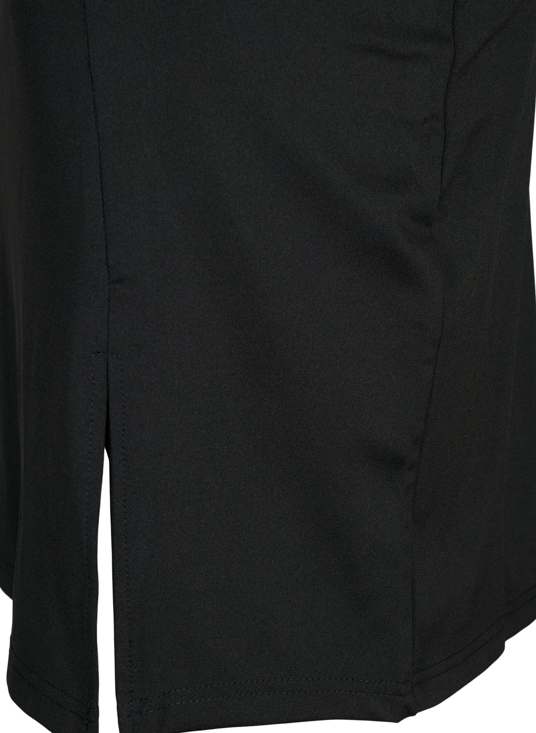 Zizzi Slim fit kjol med slits, Black, Packshot image number 2