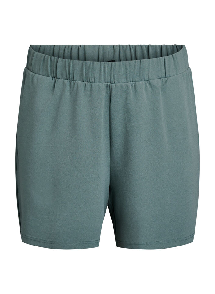L&ouml;st sittande shorts med fickor, Gr&ouml;n, Packshot image number 0