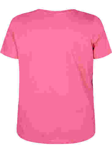 Sovtröja i bomull med tryck, Hot Pink w. Be, Packshot image number 1