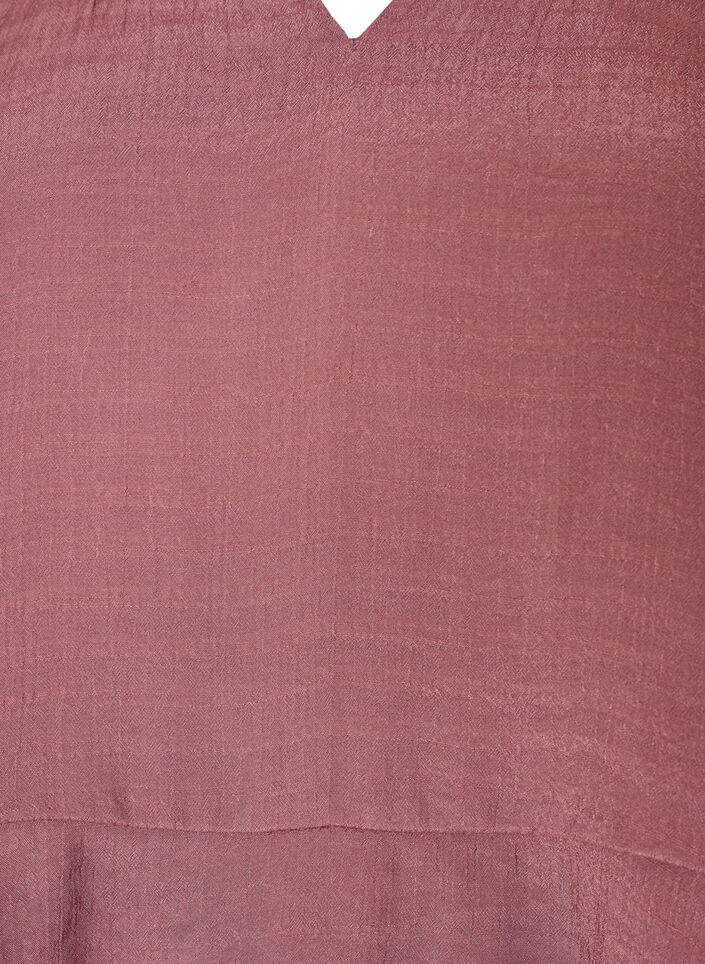 Blus med 3/4-&auml;rmar och volangdetaljer, Rosa, Packshot image number 2