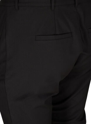 Klassiska byxor med hög midja och ankellängd, Black, Packshot image number 3