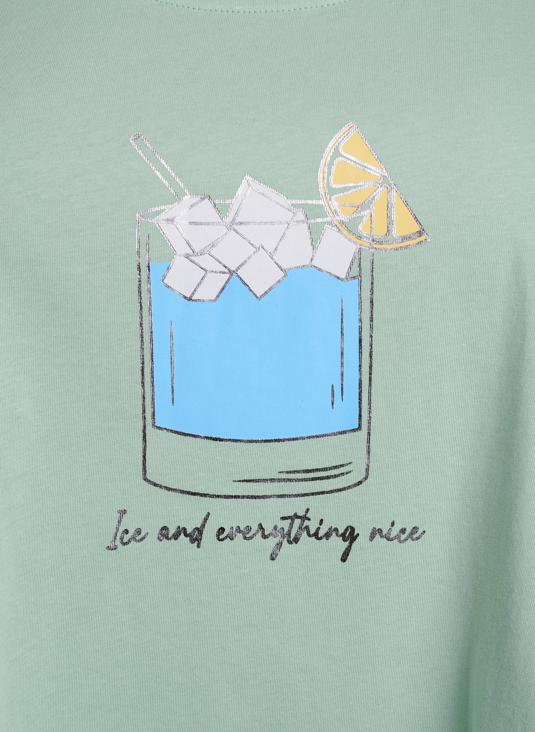 Zizzi Bomullstopp med a-linjeform, Gr&ouml;n, Packshot image number 2