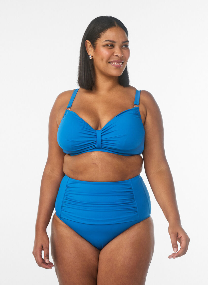Bikinitrosa med h&ouml;g midja, Bl&aring;, Model image number 0