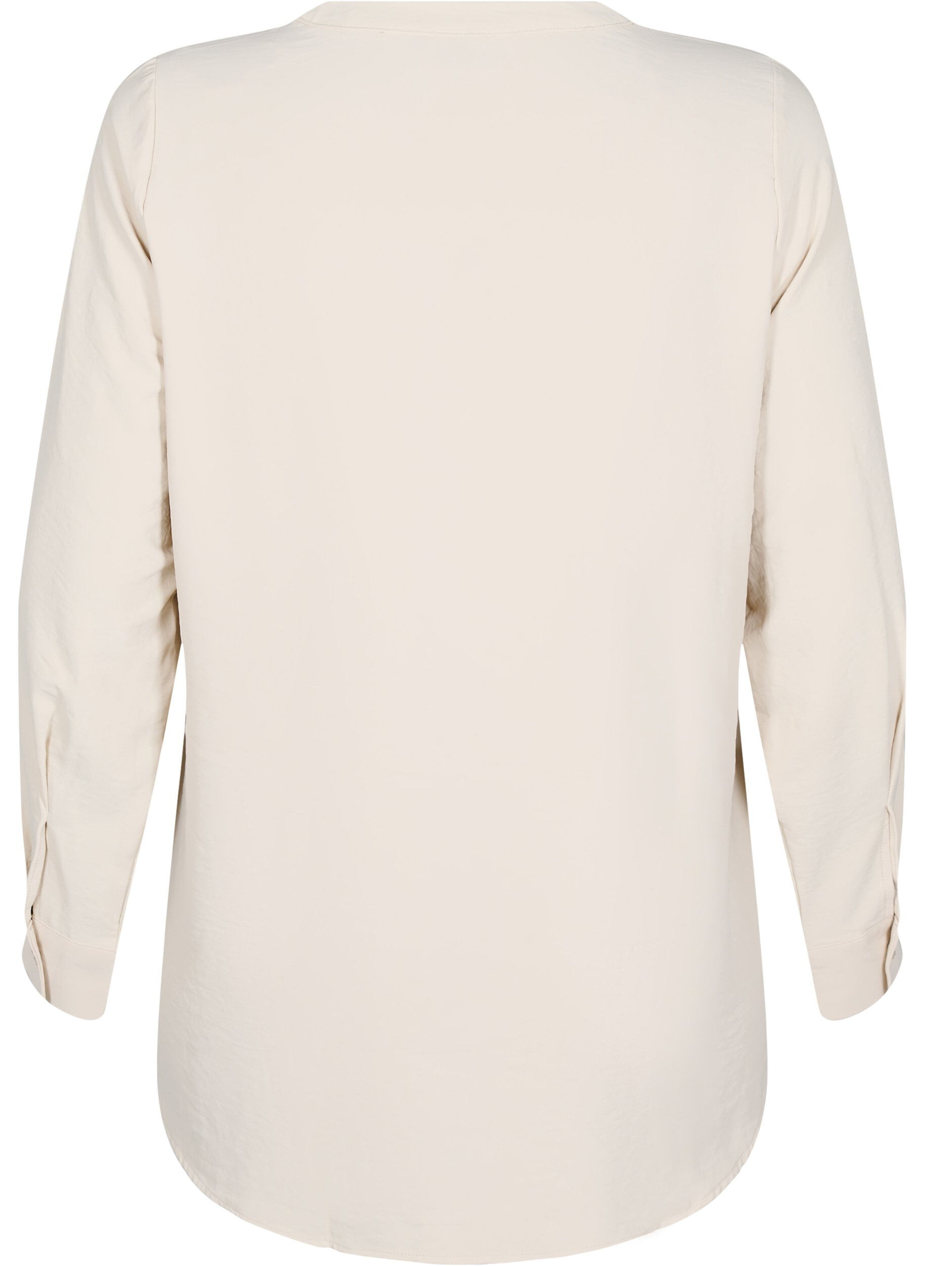 Zizzi FLASH - Skjortblus med l&aring;nga &auml;rmar, Beige, Packshot image number 1