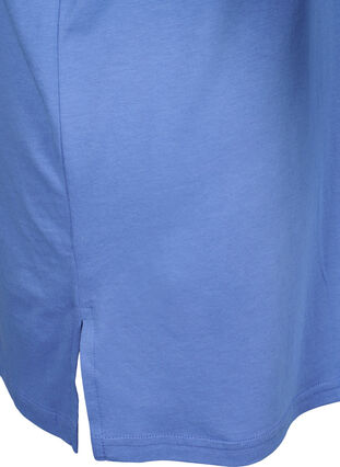 Enfärgad oversize t-shirt med v-hals, Marina, Packshot image number 3