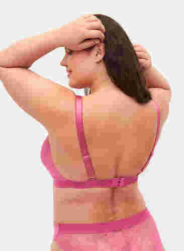 Support the breasts – Spets-bh med snörningsdetaljer, Rose, Model image number 1