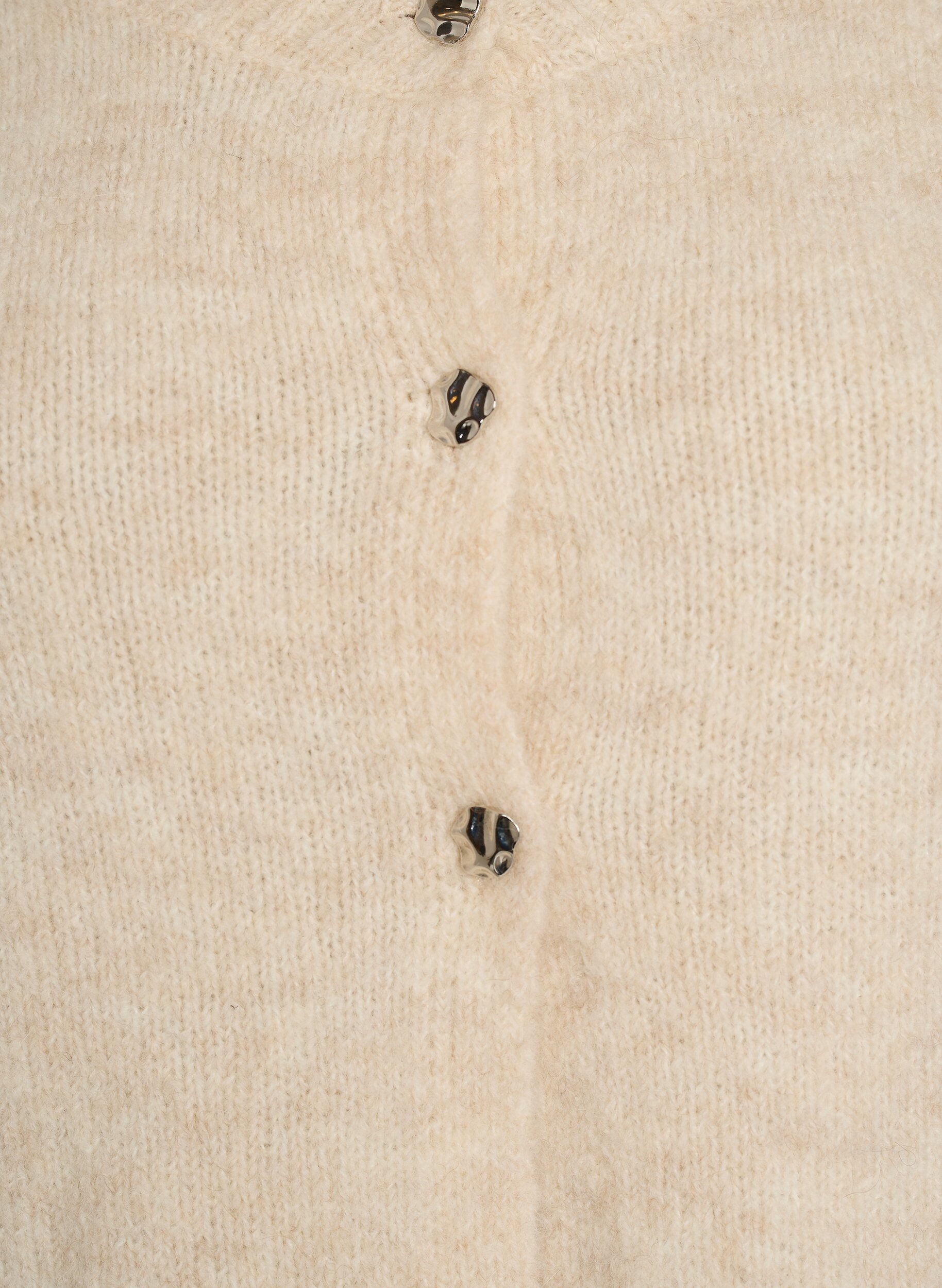 ZizziKofta i ullblandning med 3/4-&auml;rmar, Beige, Packshot image number 2