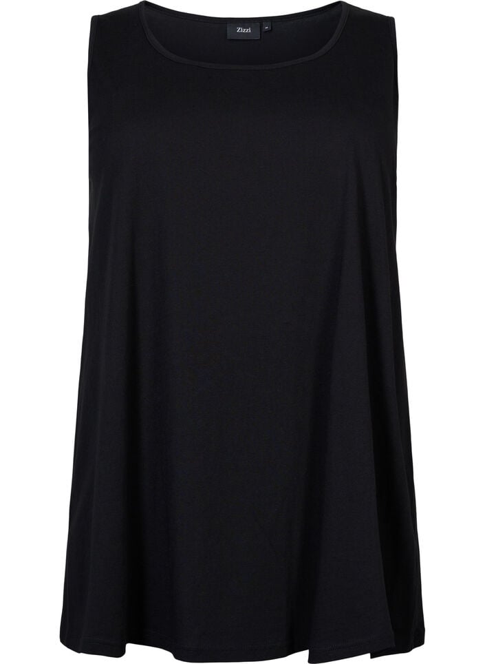 Bomullstopp med a-linjeform, Svart, Packshot image number 0