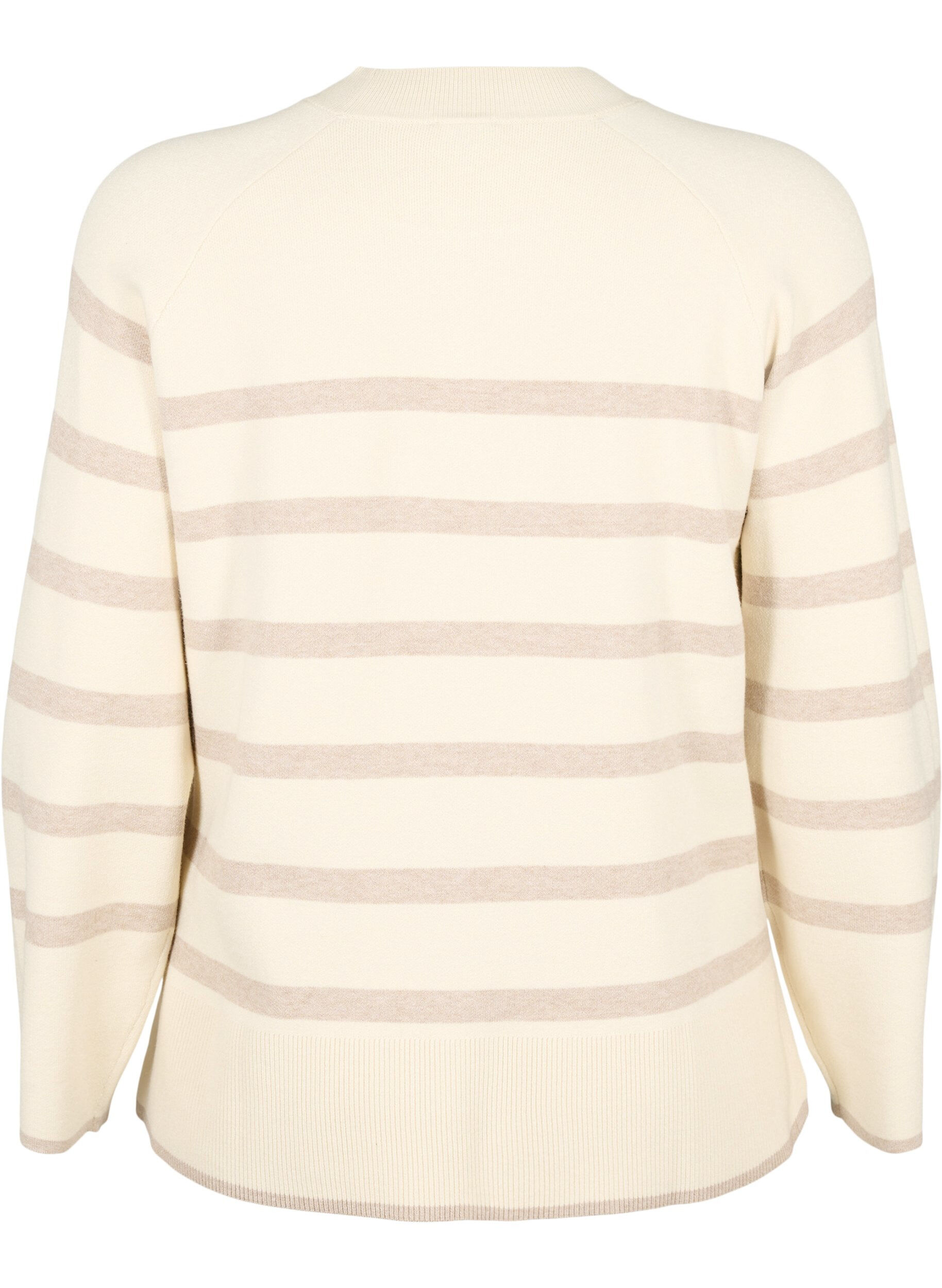 Zizzi Pullover i viskosblandning, med slits i sidan	, Birch W/Simply T., Packshot image number 1