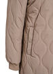 Mell&aring;ng quiltad jacka med huva, Brun, Packshot image number 3