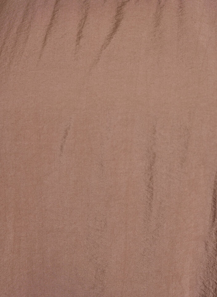 Ballongklänning i knälångd med fickor, Brun, Packshot image number 2