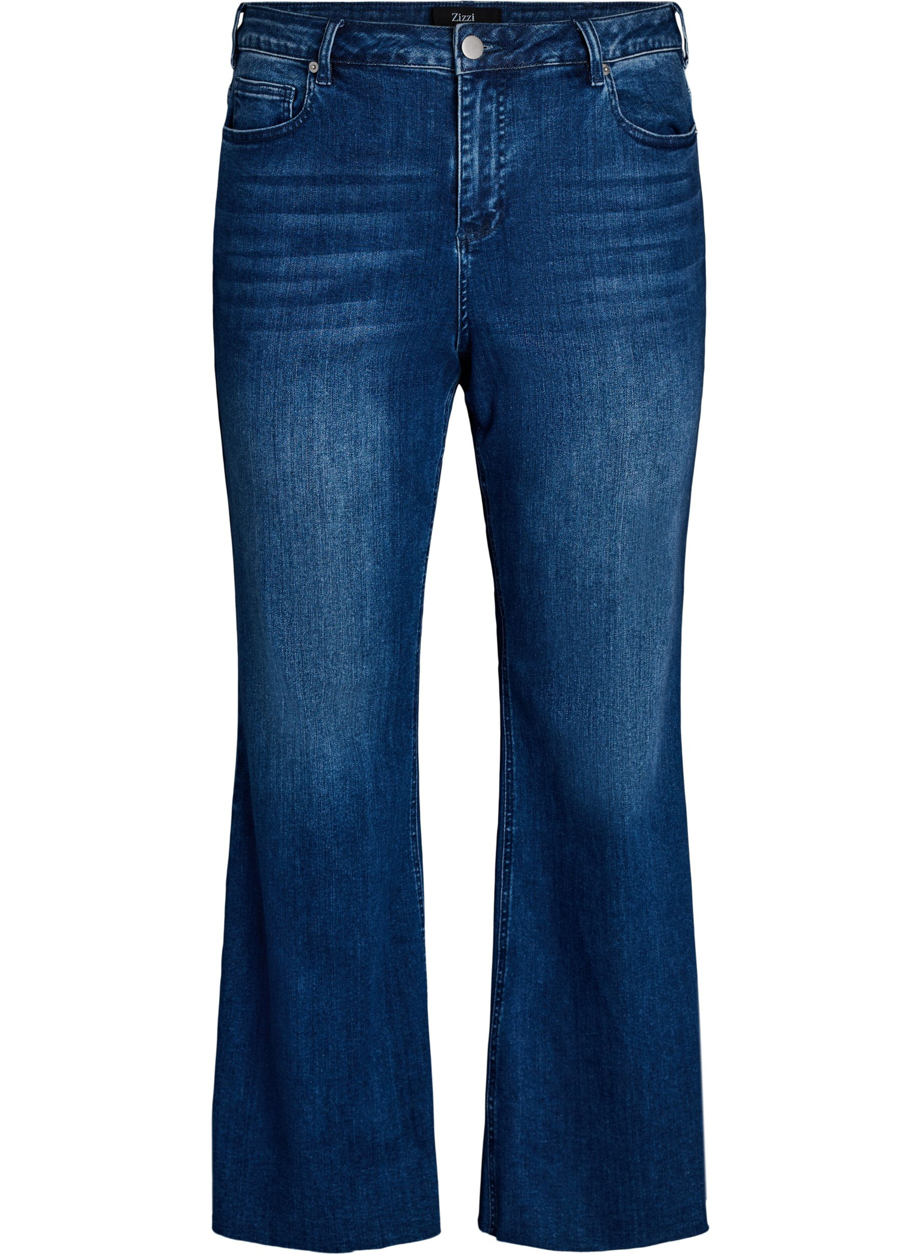 Zizzi Bootcut jeans med h&ouml;g midja, Bl&aring;, Packshot image number 0